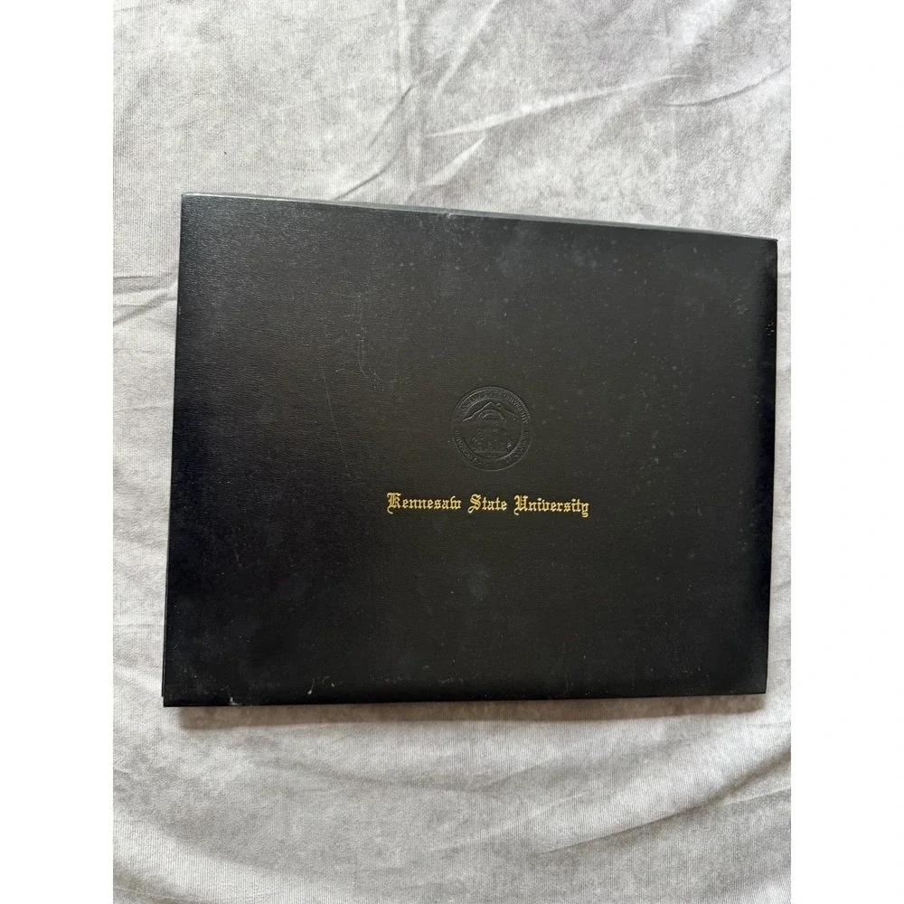 Black Diploma Cover Folder Presentation Case - Colleges & Universities Theme